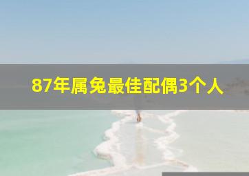 87年属兔最佳配偶3个人