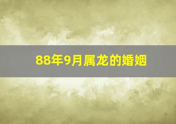 88年9月属龙的婚姻