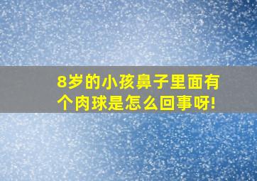 8岁的小孩鼻子里面有个肉球是怎么回事呀!