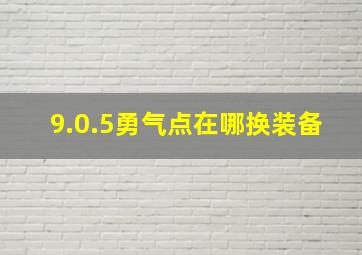 9.0.5勇气点在哪换装备