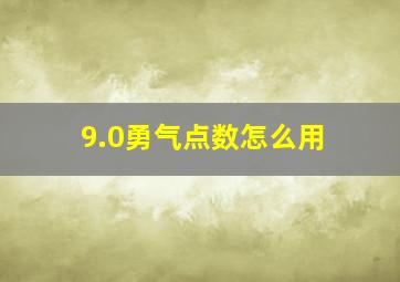 9.0勇气点数怎么用