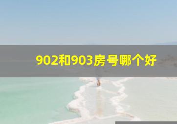 902和903房号哪个好