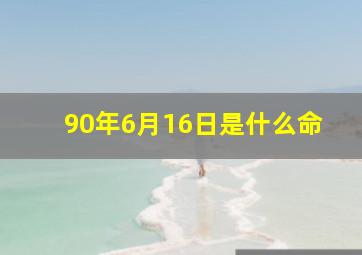 90年6月16日是什么命