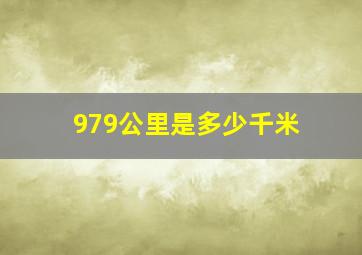 979公里是多少千米