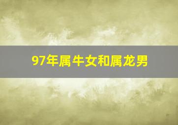 97年属牛女和属龙男