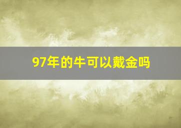 97年的牛可以戴金吗