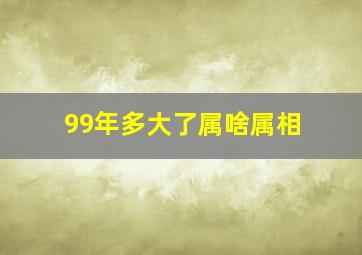 99年多大了属啥属相