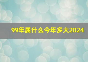 99年属什么今年多大2024