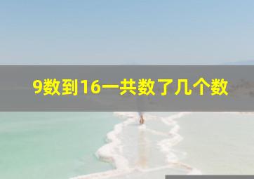 9数到16一共数了几个数