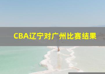 CBA辽宁对广州比赛结果