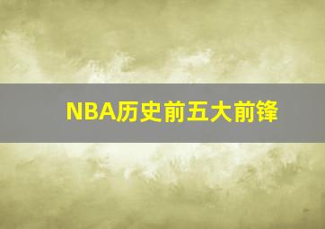 NBA历史前五大前锋