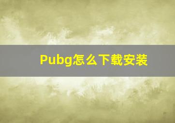 Pubg怎么下载安装