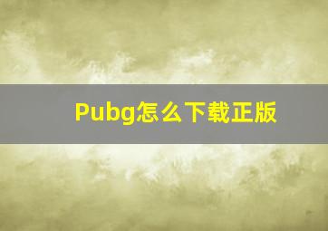 Pubg怎么下载正版