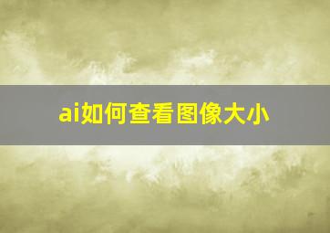 ai如何查看图像大小