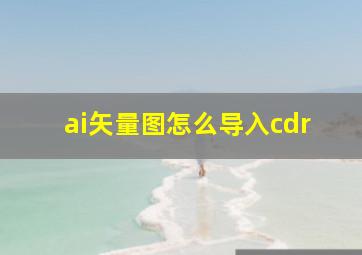 ai矢量图怎么导入cdr