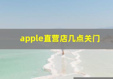 apple直营店几点关门