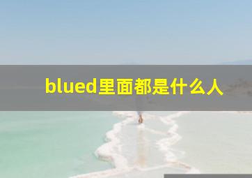 blued里面都是什么人