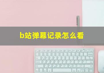 b站弹幕记录怎么看