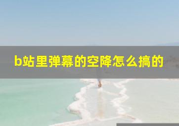 b站里弹幕的空降怎么搞的