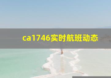 ca1746实时航班动态