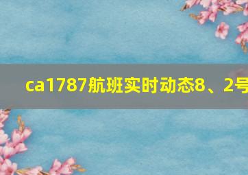 ca1787航班实时动态8、2号