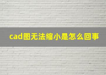 cad图无法缩小是怎么回事