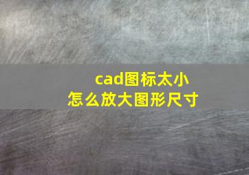 cad图标太小怎么放大图形尺寸