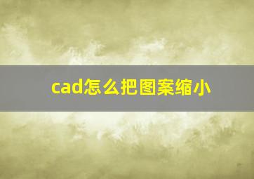 cad怎么把图案缩小