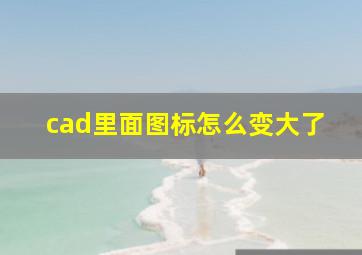 cad里面图标怎么变大了