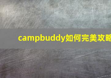 campbuddy如何完美攻略