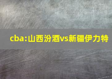 cba:山西汾酒vs新疆伊力特