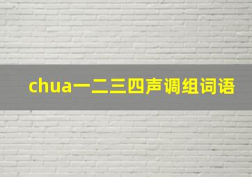 chua一二三四声调组词语