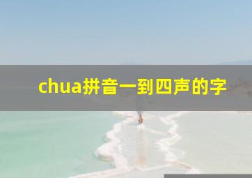 chua拼音一到四声的字