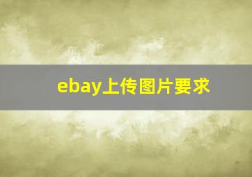 ebay上传图片要求