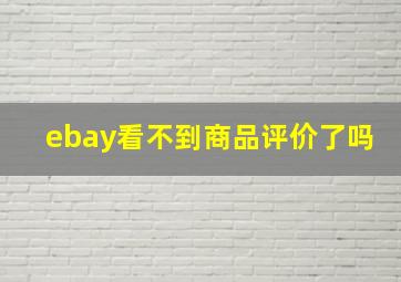 ebay看不到商品评价了吗