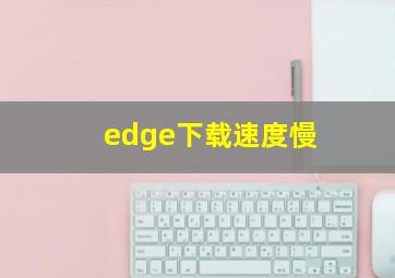 edge下载速度慢