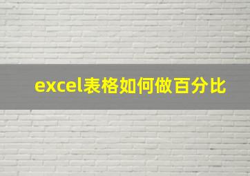 excel表格如何做百分比