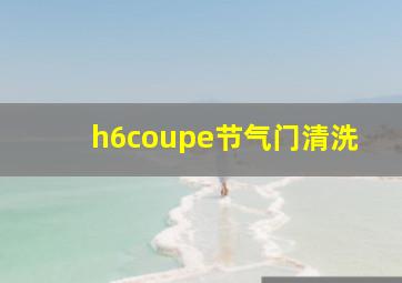 h6coupe节气门清洗