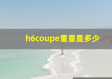 h6coupe重量是多少