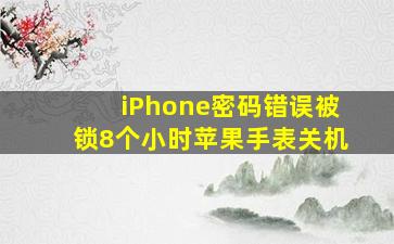 iPhone密码错误被锁8个小时苹果手表关机