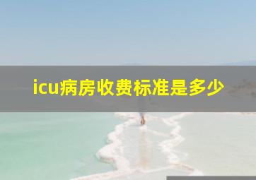 icu病房收费标准是多少