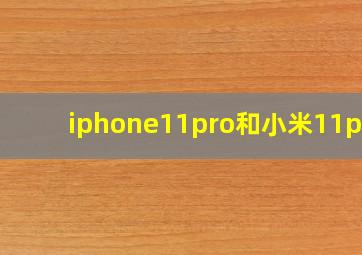 iphone11pro和小米11pro