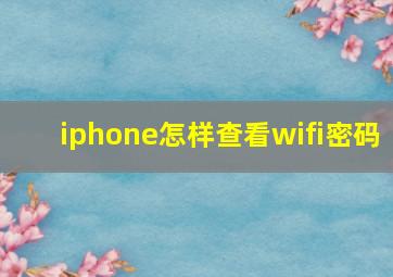 iphone怎样查看wifi密码