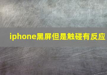 iphone黑屏但是触碰有反应