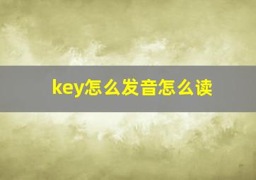 key怎么发音怎么读