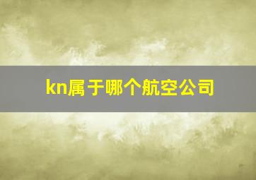 kn属于哪个航空公司