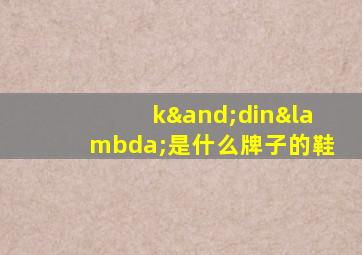 k∧dinλ是什么牌子的鞋