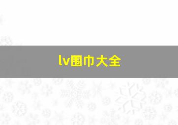 lv围巾大全