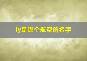 ly是哪个航空的名字