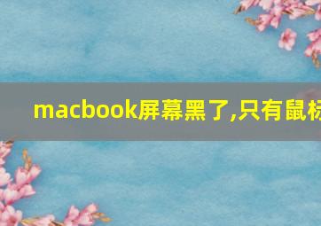 macbook屏幕黑了,只有鼠标